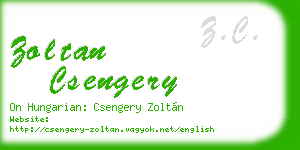 zoltan csengery business card